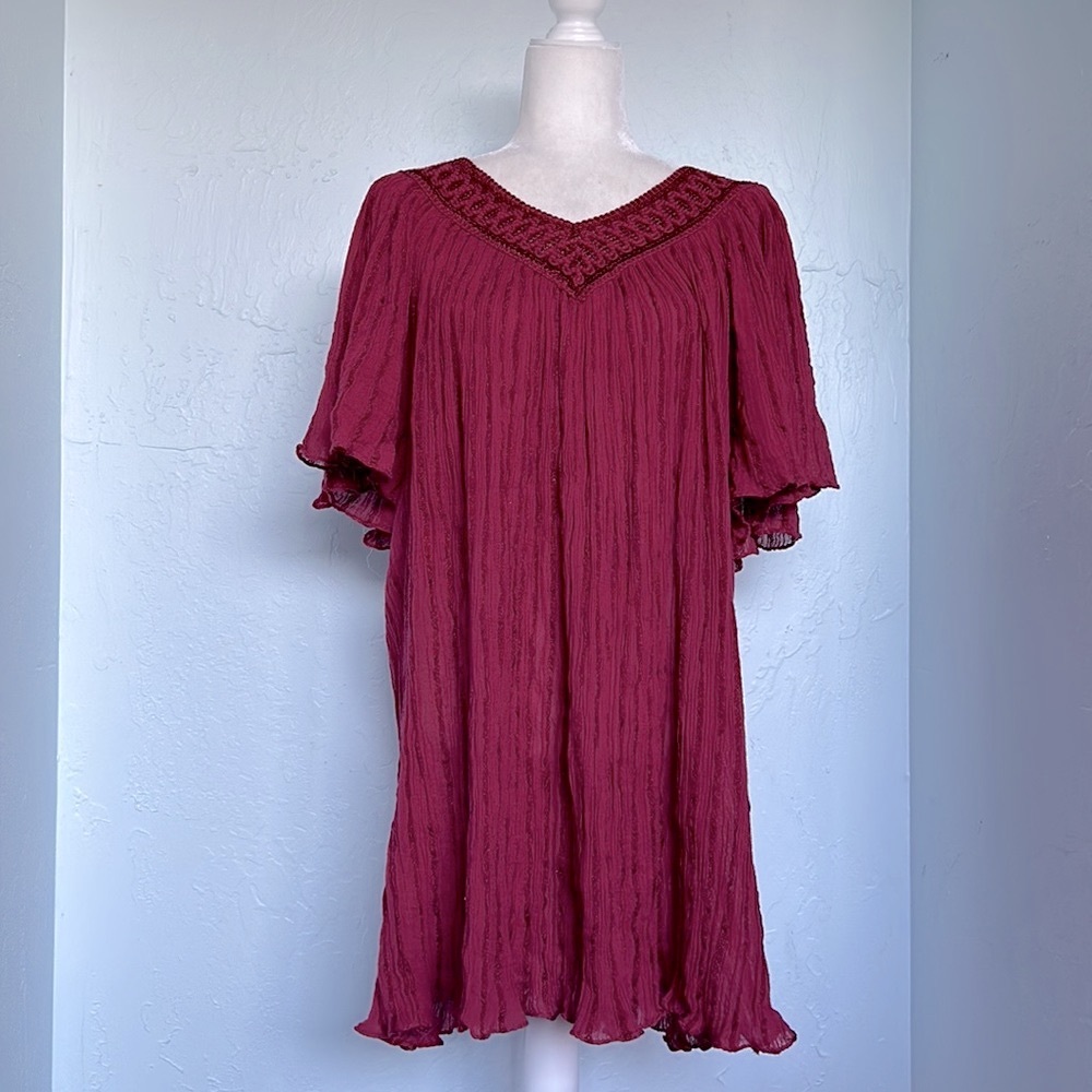 Grimani collection Gauze  Ruffle embroidered Dress